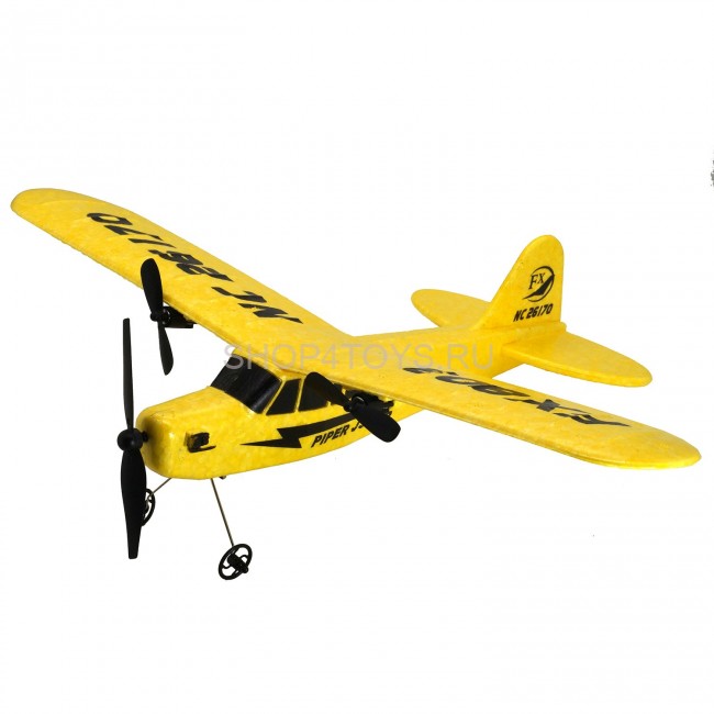 Радиоуправляемый самолет Piper Cub J3 для начинающих 2.4G - FX803-YELLOW Радиоуправляемый самолет Piper Cub J3 для начинающих 2.4G - FX803-YELLOW