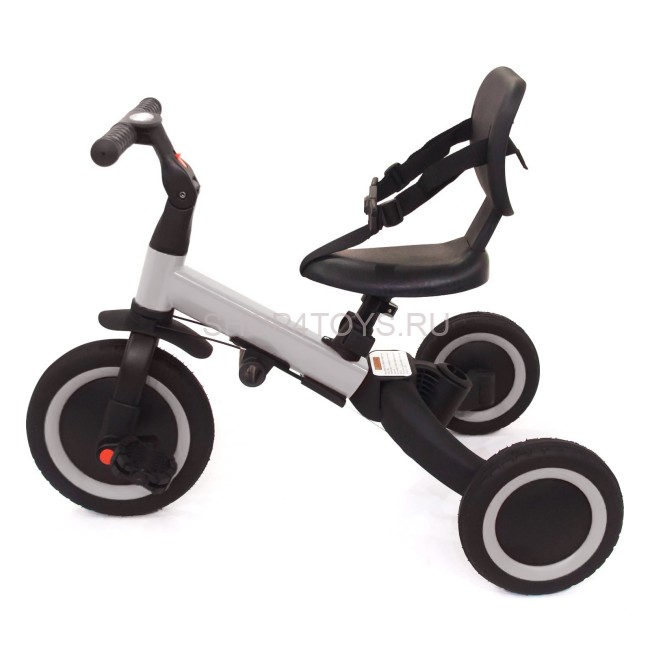 Детский беговел-велосипед 4в1 с родительской ручкой, серый - TR007-GREY Детский беговел-велосипед 4в1 с родительской ручкой, серый - TR007-GREY
