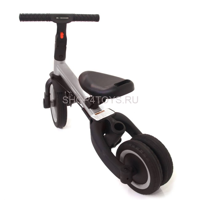 Детский беговел-велосипед 4в1 с родительской ручкой, серый - TR007-GREY Детский беговел-велосипед 4в1 с родительской ручкой, серый - TR007-GREY
