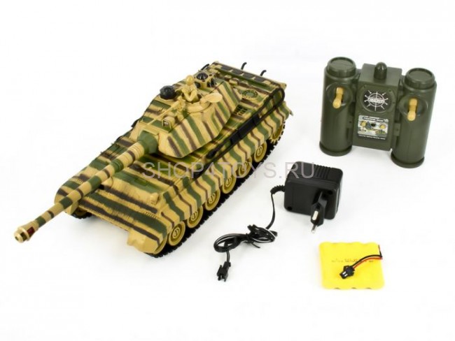 Радиоуправляемый танковый бой Русский Т90 и Немецкий KING TIGER 2.4G - ZEG-99821