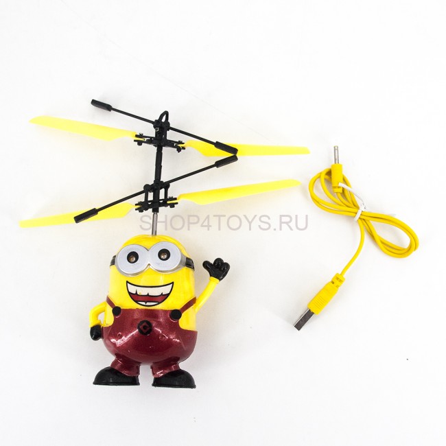 Летающий красный миньон "Дэйв" со светящимися глазами - DY-988-R