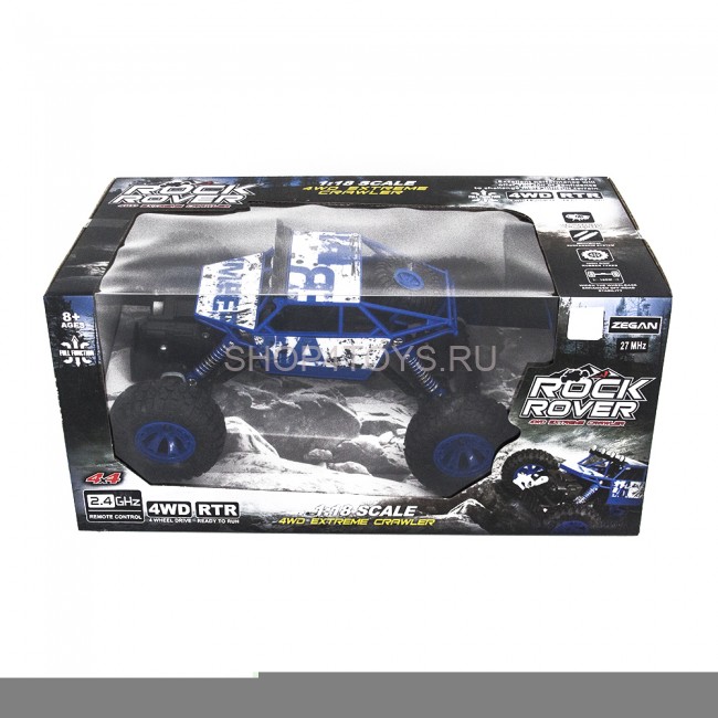 Радиоуправляемый синий краулер Zegan Rock Rover 1:18 2.4G - ZG-C1801 Радиоуправляемый синий краулер Zegan Rock Rover 1:18 2.4G - ZG-C1801