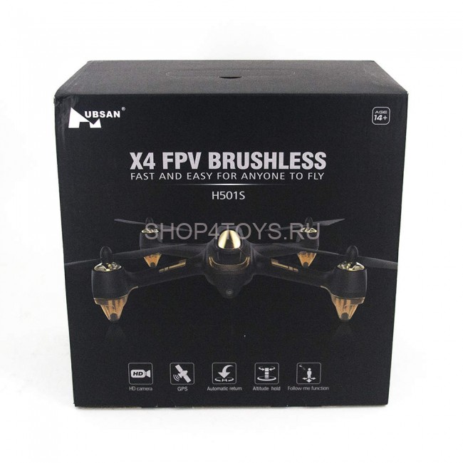 Радиоуправляемый квадрокоптер Hubsan X4 H501S Black GPS FPV RTF 2.4G - H501S-B Радиоуправляемый квадрокоптер Hubsan X4 H501S Black GPS FPV RTF 2.4G - H501S-B