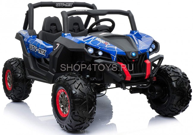 Двухместный полноприводный электромобиль Blue Spider UTV-MX Buggy 12V - XMX603-BLUE-PAINT
