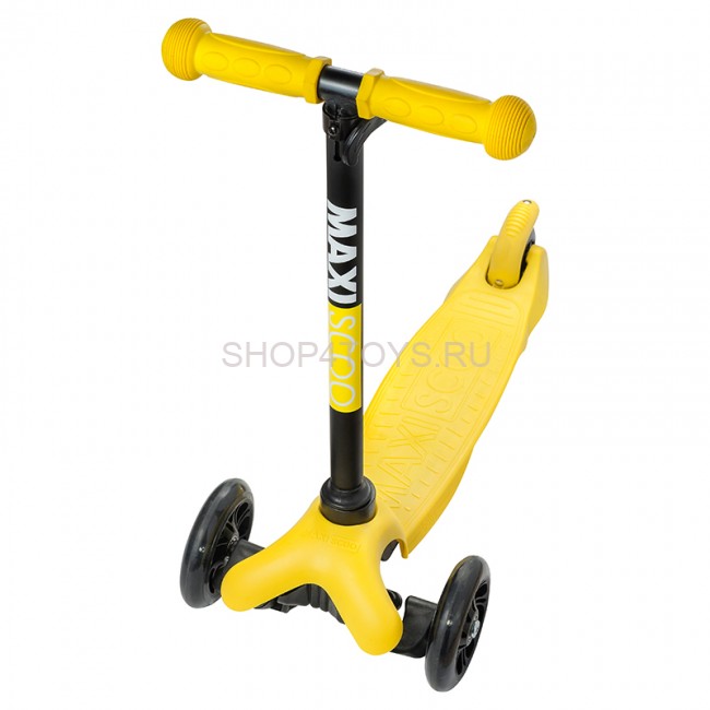 Самокат Maxiscoo Baby Трехколесный Детский со Светящимися Колесами, Желтый - MSC-B101708 Самокат Maxiscoo Baby Трехколесный Детский со Светящимися Колесами, Желтый - MSC-B101708