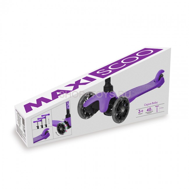 Самокат Maxiscoo Baby Трехколесный Детский со Светящимися Колесами, Желтый - MSC-B101708 Самокат Maxiscoo Baby Трехколесный Детский со Светящимися Колесами, Желтый - MSC-B101708