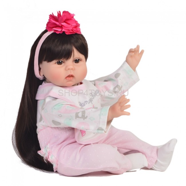 Реборн с длинными волосами Моника