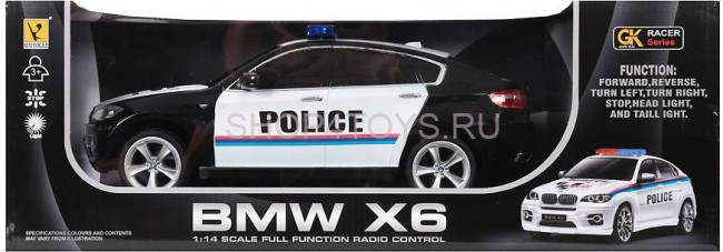 Радиоуправляемая машина GK Racer BMW X6 POLICE масштаб 1:14 - 866-1401PB-BLACK