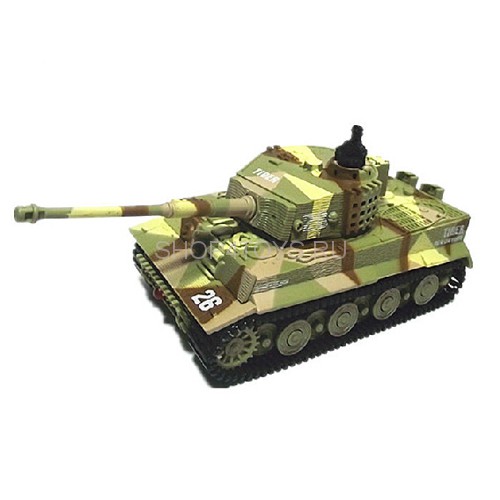 Радиоуправляемый танк Great Wall Tiger (зеленый камуфляж, 27MHz, 1:72) - 2117-1