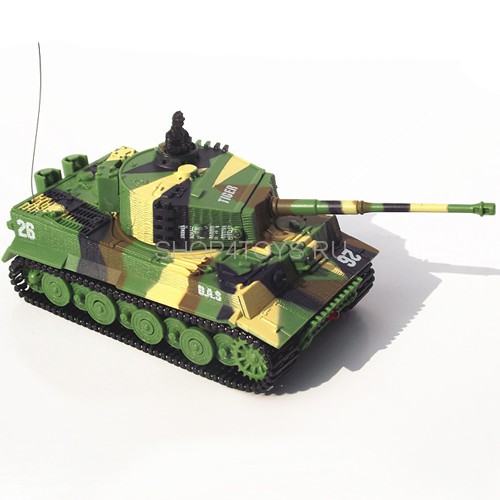 Радиоуправляемый танк Great Wall Tiger (зеленый камуфляж, 27MHz, 1:72) - 2117-1