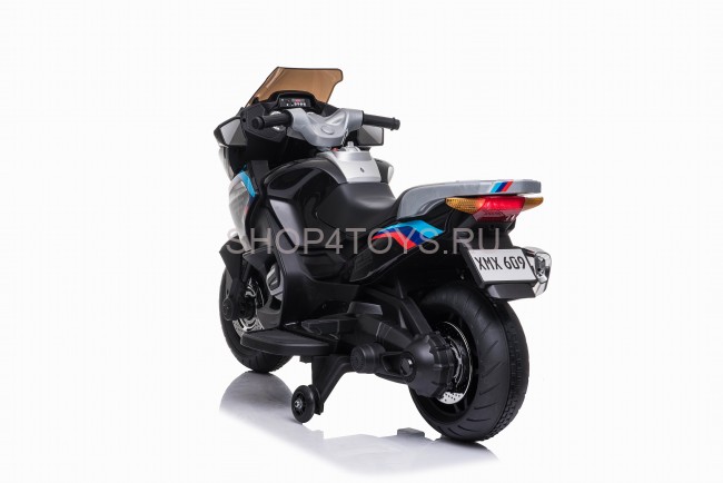 Детский электромотоцикл XMX (черный, EVA, с ручкой газа, 12V) - XMX609-BLACK Детский электромотоцикл XMX (черный, EVA, с ручкой газа, 12V) - XMX609-BLACK