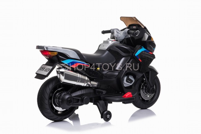 Детский электромотоцикл XMX (черный, EVA, с ручкой газа, 12V) - XMX609-BLACK Детский электромотоцикл XMX (черный, EVA, с ручкой газа, 12V) - XMX609-BLACK