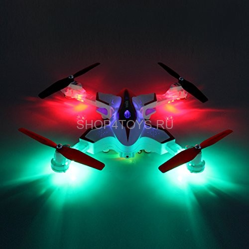 Радиоуправляемый белый квадрокоптер Syma X56W Folding Wizard (FPV, Headless) - X56W-W Радиоуправляемый белый квадрокоптер Syma X56W Folding Wizard (FPV, Headless) - X56W-W