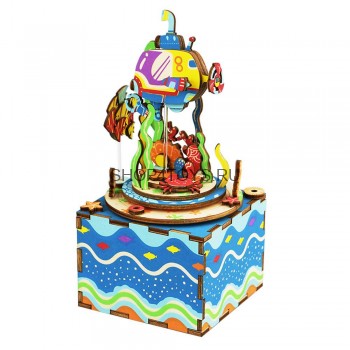 Деревянный 3D конструктор - музыкальная шкатулка Robotime &quot;Under The Sea&quot; - AM406 Деревянный 3D конструктор - музыкальная шкатулка Robotime "Under The Sea" - AM406