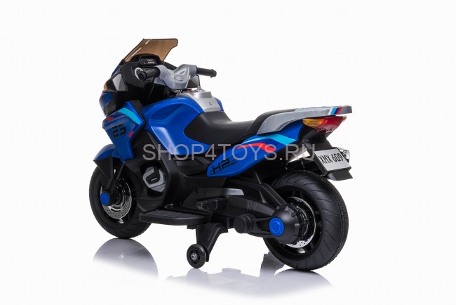 Детский электромотоцикл XMX (синий, EVA, с ручкой газа, 12V) - XMX609-BLUE Детский электромотоцикл XMX (синий, EVA, с ручкой газа, 12V) - XMX609-BLUE