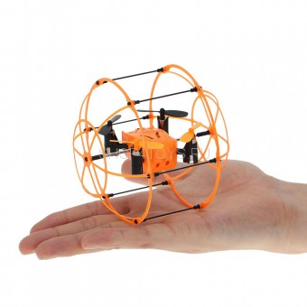 Радиоуправляемый квадрокоптер с защитной сеткой Orange SkyWalker - HM1336 Радиоуправляемый квадрокоптер с защитной сеткой Orange SkyWalker - HM1336