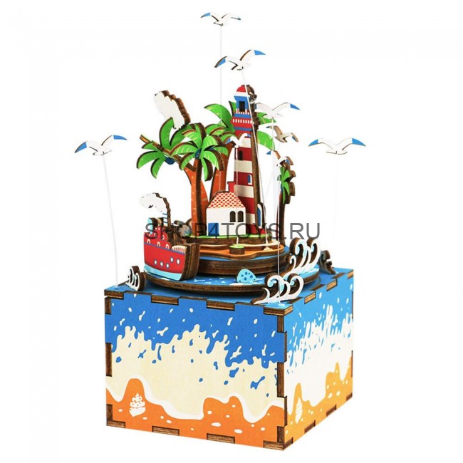 Деревянный 3D конструктор - музыкальная шкатулка Robotime "Vocational Island" - AM407 Деревянный 3D конструктор - музыкальная шкатулка Robotime "Vocational Island" - AM407