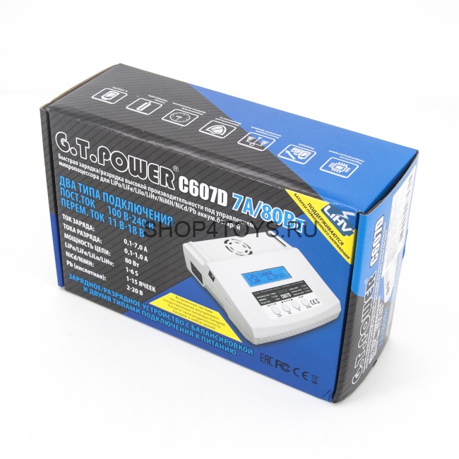Универсальное зарядное устройство G.T.POWER C607D 7A 80W - GTP-C607D Универсальное зарядное устройство G.T.POWER C607D 7A 80W - GTP-C607D