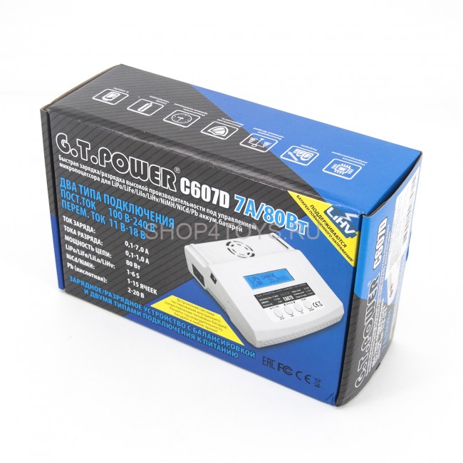 Универсальное зарядное устройство G.T.POWER C607D 7A 80W - GTP-C607D Универсальное зарядное устройство G.T.POWER C607D 7A 80W - GTP-C607D