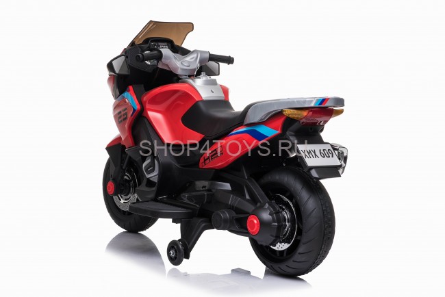 Детский электромотоцикл XMX (красный, EVA, с ручкой газа, 12V) - XMX609-RED Детский электромотоцикл XMX (красный, EVA, с ручкой газа, 12V) - XMX609-RED
