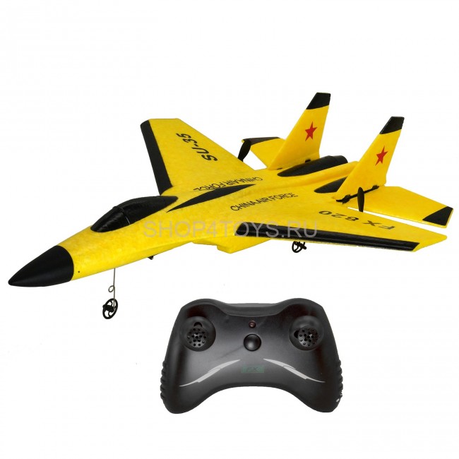 Радиоуправляемый самолет SU-35 для начинающих 2.4G - FX820-YELLOW Радиоуправляемый самолет SU-35 для начинающих 2.4G - FX820-YELLOW