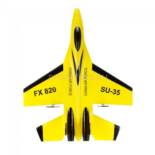 Радиоуправляемый самолет SU-35 для начинающих 2.4G - FX820-YELLOW Радиоуправляемый самолет SU-35 для начинающих 2.4G - FX820-YELLOW