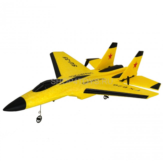 Радиоуправляемый самолет SU-35 для начинающих 2.4G - FX820-YELLOW Радиоуправляемый самолет SU-35 для начинающих 2.4G - FX820-YELLOW
