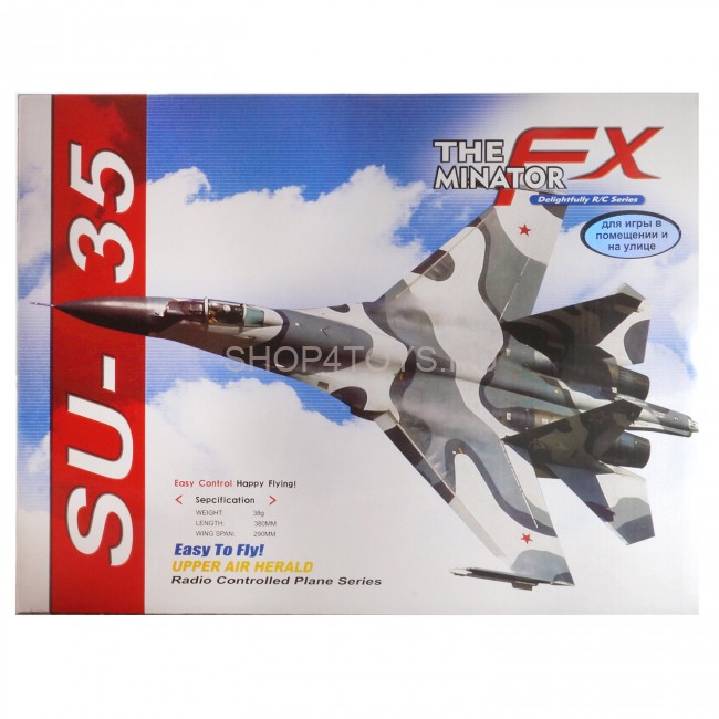 Радиоуправляемый самолет SU-35 для начинающих 2.4G - FX820-YELLOW Радиоуправляемый самолет SU-35 для начинающих 2.4G - FX820-YELLOW