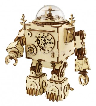 Деревянный 3D конструктор - музыкальная шкатулка Robotime &quot;Робот Orpheus&quot; - AM601 Деревянный 3D конструктор - музыкальная шкатулка Robotime "Робот Orpheus" - AM601