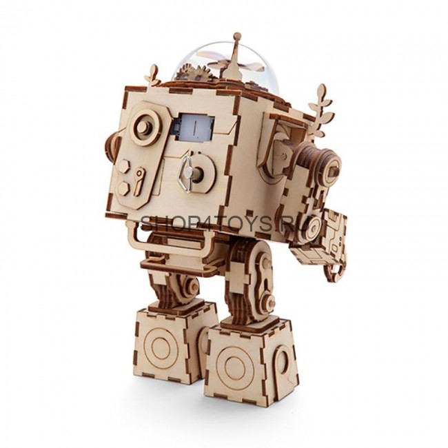 Деревянный 3D конструктор - музыкальная шкатулка Robotime "Робот Orpheus" - AM601 Деревянный 3D конструктор - музыкальная шкатулка Robotime "Робот Orpheus" - AM601
