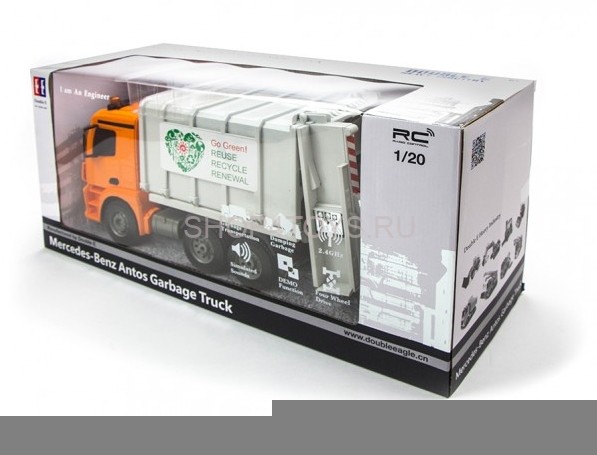 Радиоуправляемый мусоровоз Double E Mercedes-Benz Antos 1:20 2.4G - E560-003