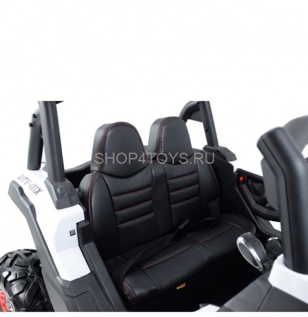 Двухместный полноприводный электромобиль Black Carbon UTV-MX Buggy 12V MP4 - XMX603-BLACK-PAINT-MP4