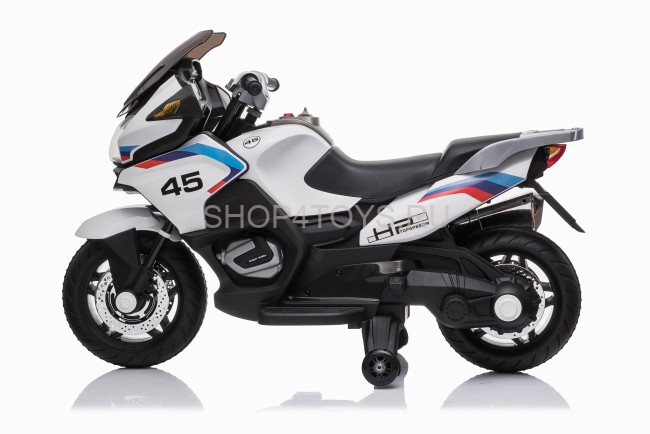 Детский электромотоцикл XMX (белый, EVA, с ручкой газа, 12V) - XMX609-WHITE Детский электромотоцикл XMX (белый, EVA, с ручкой газа, 12V) - XMX609-WHITE