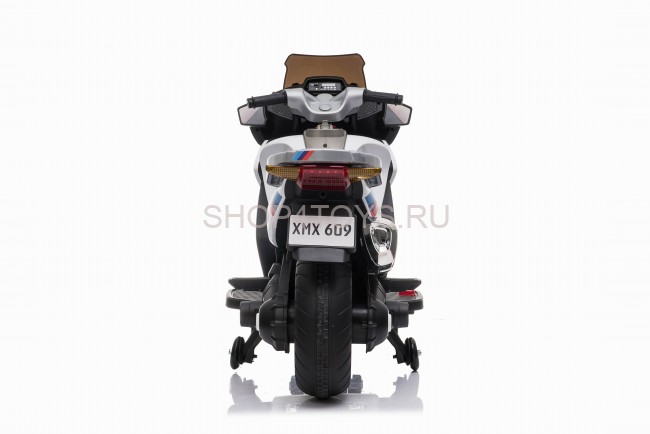 Детский электромотоцикл XMX (белый, EVA, с ручкой газа, 12V) - XMX609-WHITE Детский электромотоцикл XMX (белый, EVA, с ручкой газа, 12V) - XMX609-WHITE