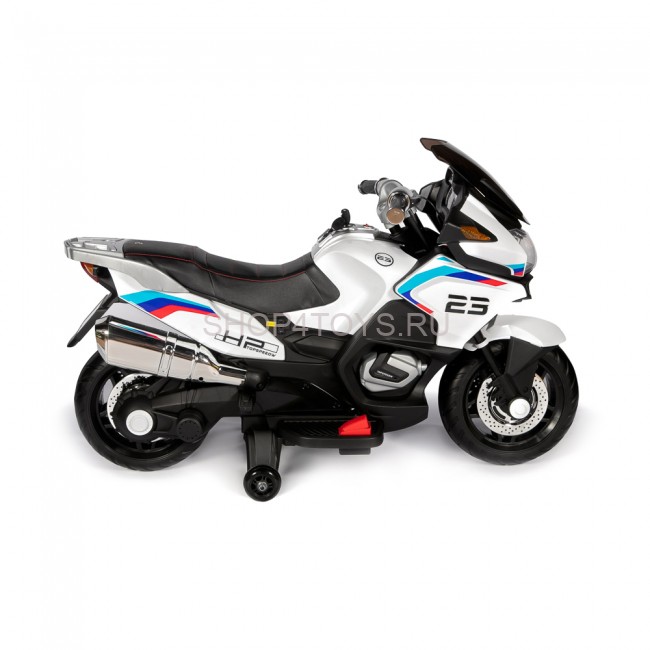 Детский электромотоцикл XMX (белый, EVA, с ручкой газа, 12V) - XMX609-WHITE Детский электромотоцикл XMX (белый, EVA, с ручкой газа, 12V) - XMX609-WHITE