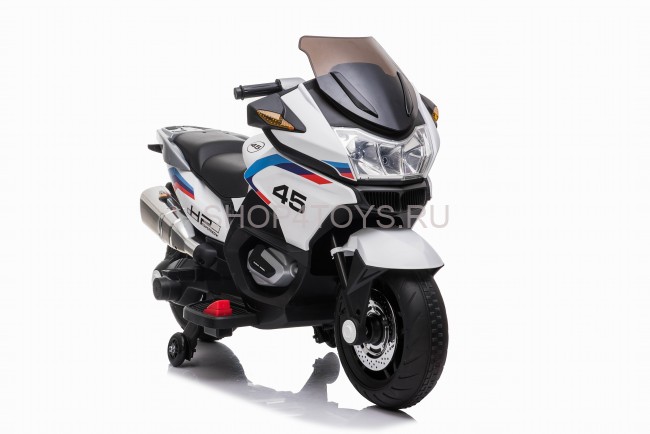 Детский электромотоцикл XMX (белый, EVA, с ручкой газа, 12V) - XMX609-WHITE Детский электромотоцикл XMX (белый, EVA, с ручкой газа, 12V) - XMX609-WHITE