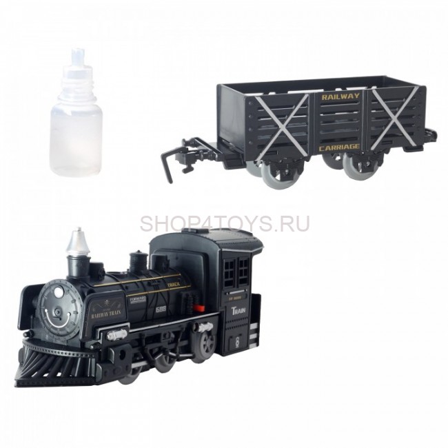 Железная дорога Fenfa (5 вагонов, звук, пускает пар) - 1603C Железная дорога Fenfa (5 вагонов, звук, пускает пар) - 1603C