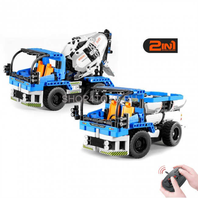 Конструктор грузовик QiHui 394 детали (2в1 бетономешалка и самосвал, пульт) - QH8023 Конструктор грузовик QiHui 394 детали (2в1 бетономешалка и самосвал, пульт) - QH8023