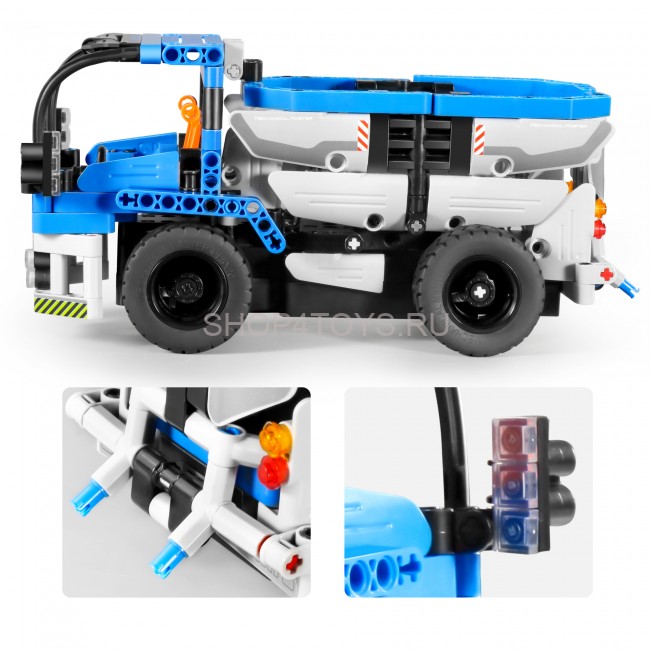 Конструктор грузовик QiHui 394 детали (2в1 бетономешалка и самосвал, пульт) - QH8023 Конструктор грузовик QiHui 394 детали (2в1 бетономешалка и самосвал, пульт) - QH8023