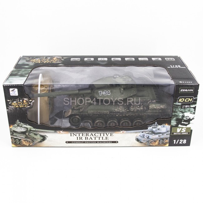 Радиоуправляемый танк Zegan Т-34 1:28 для танкового боя - 99815