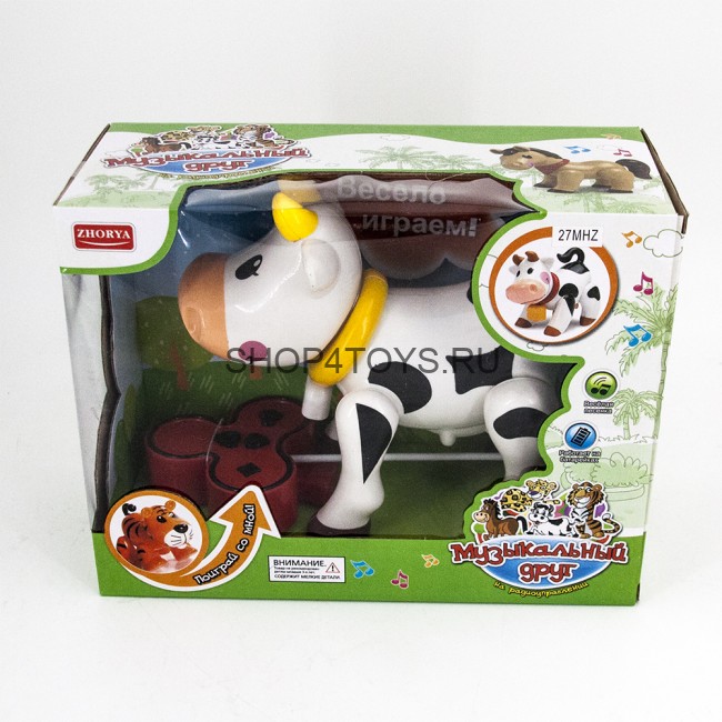 Радиоуправляемая белая коровка "Музыкальный друг" - ZYB-B1366-1 Радиоуправляемая белая коровка "Музыкальный друг" - ZYB-B1366-1