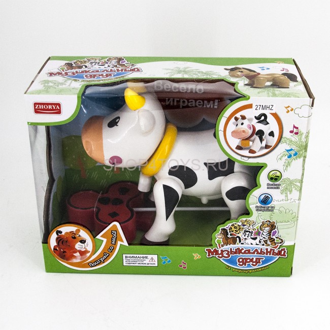 Радиоуправляемая белая коровка "Музыкальный друг" - ZYB-B1366-1 Радиоуправляемая белая коровка "Музыкальный друг" - ZYB-B1366-1