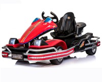 Детский спортивный 3-местный электрокарт Dongma Go Kart Red 12V - DMD-288