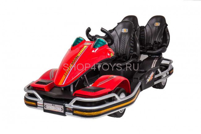 Детский спортивный 3-местный электрокарт Dongma Go Kart Red 12V - DMD-288 Детский спортивный 3-местный электрокарт Dongma Go Kart Red 12V - DMD-288