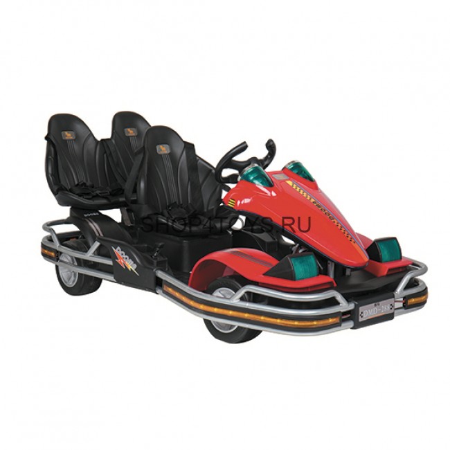 Детский спортивный 3-местный электрокарт Dongma Go Kart Red 12V - DMD-288 Детский спортивный 3-местный электрокарт Dongma Go Kart Red 12V - DMD-288