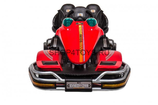 Детский спортивный 3-местный электрокарт Dongma Go Kart Red 12V - DMD-288