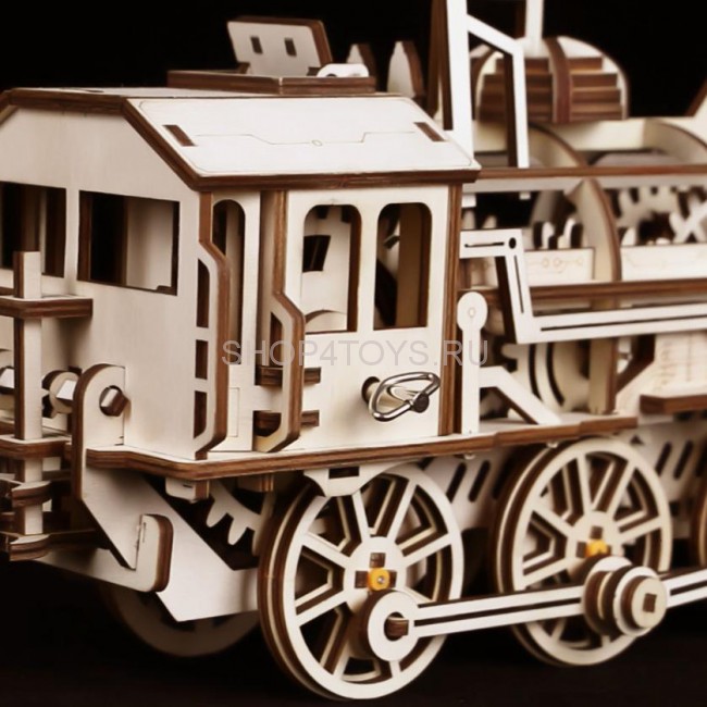 Деревянный 3D конструктор с приводом Robotime "Locomotive" - LK701 Деревянный 3D конструктор с приводом Robotime "Locomotive" - LK701