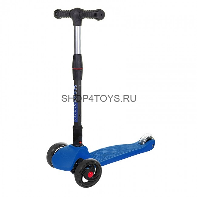 Самокат Maxiscoo Baby Delux Трехколесный Складной со Светящимися Колесами, Темно-синий - MSC-B091803 Самокат Maxiscoo Baby Delux Трехколесный Складной со Светящимися Колесами, Темно-синий - MSC-B091803