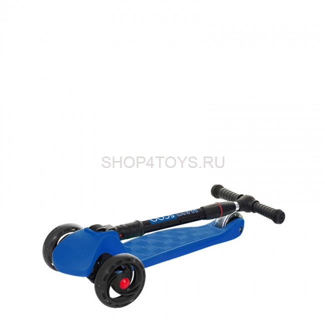 Самокат Maxiscoo Baby Delux Трехколесный Складной со Светящимися Колесами, Темно-синий - MSC-B091803 Самокат Maxiscoo Baby Delux Трехколесный Складной со Светящимися Колесами, Темно-синий - MSC-B091803