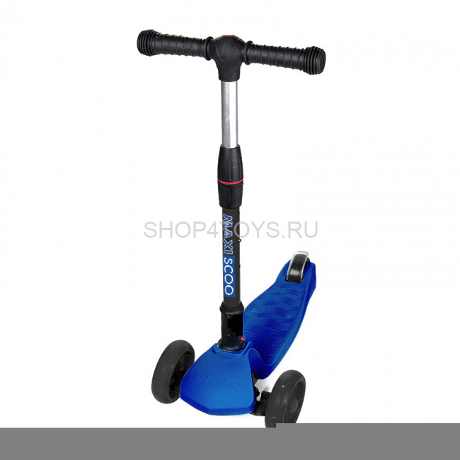 Самокат Maxiscoo Baby Delux Трехколесный Складной со Светящимися Колесами, Темно-синий - MSC-B091803 Самокат Maxiscoo Baby Delux Трехколесный Складной со Светящимися Колесами, Темно-синий - MSC-B091803